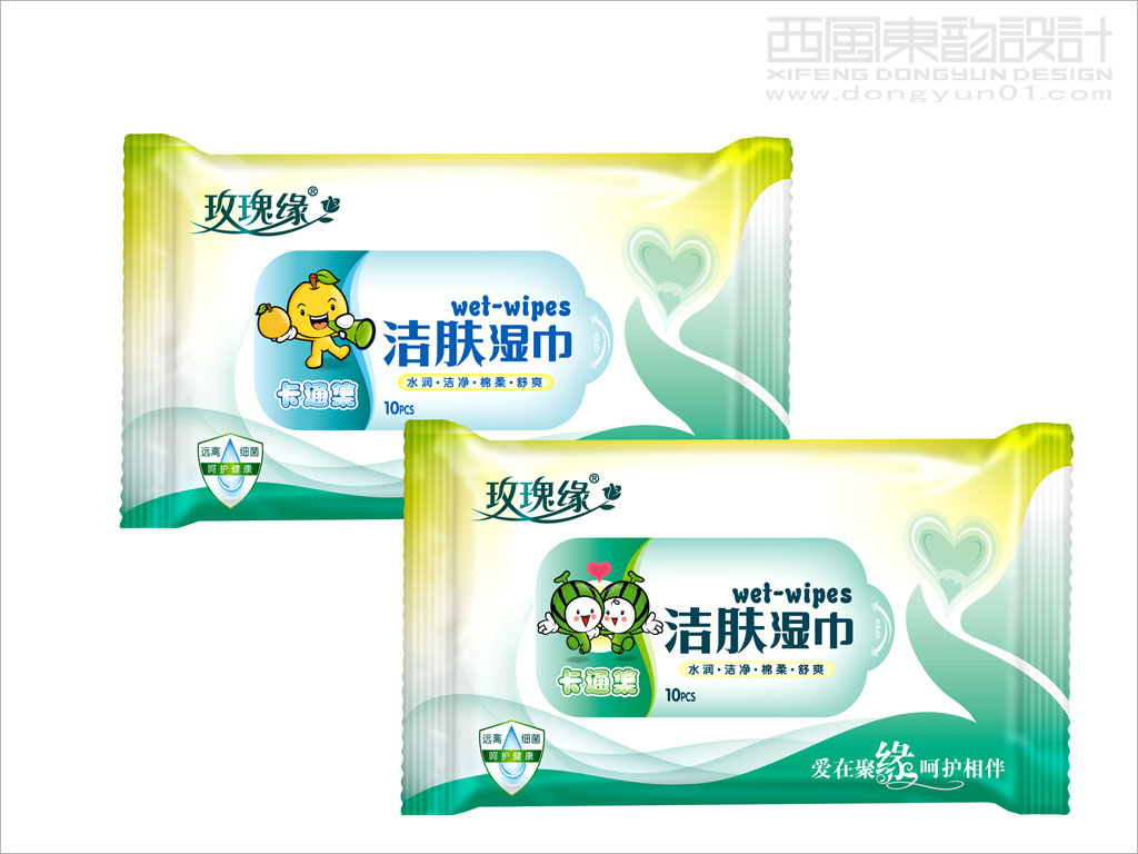 玫瑰緣潔膚濕巾包裝設(shè)計