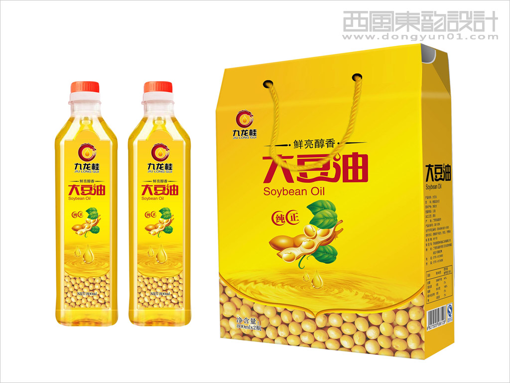 澳加糧油工業(yè)有限公司大豆油禮盒包裝設(shè)計、大豆油瓶簽設(shè)計
