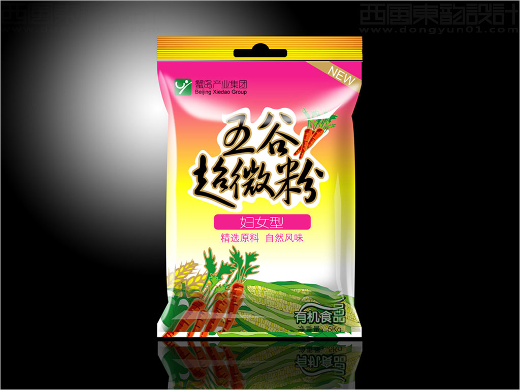 北京蟹島種植養(yǎng)殖公司五谷超微粉包裝設計之婦女型