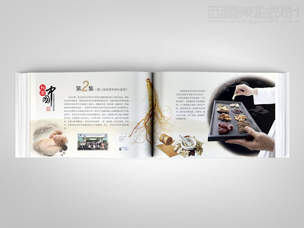 《中國(guó)標(biāo)準(zhǔn)化》雜志社標(biāo)準(zhǔn)中國(guó)卡冊(cè)設(shè)計(jì)之搭上國(guó)際列車的中醫(yī)藥內(nèi)頁設(shè)計(jì)