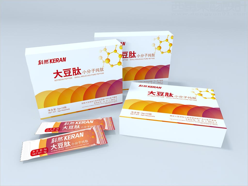 內(nèi)蒙古科然生物高新技術有限責任公司大豆肽粉小分子純肽保健營養(yǎng)品包裝設計立體效果圖