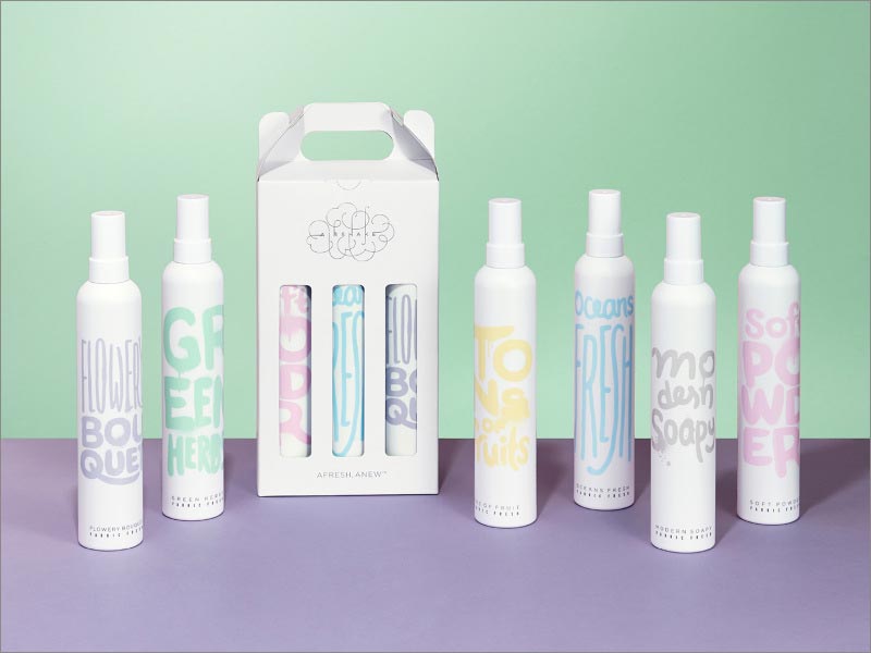 Airshake衣物清新噴霧劑日化用品外盒包裝設計