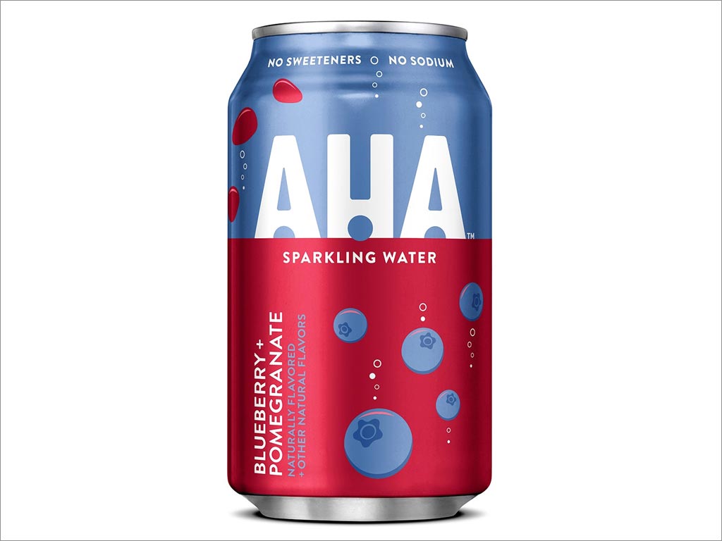 可口可樂AHA藍莓味蘇打水包裝設(shè)計