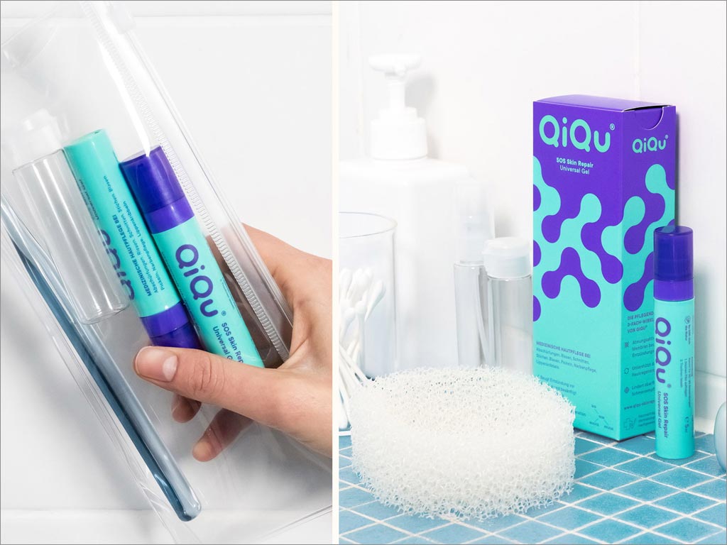 德國QiQu皮膚修復(fù)通用凝膠藥品包裝設(shè)計實(shí)物照片