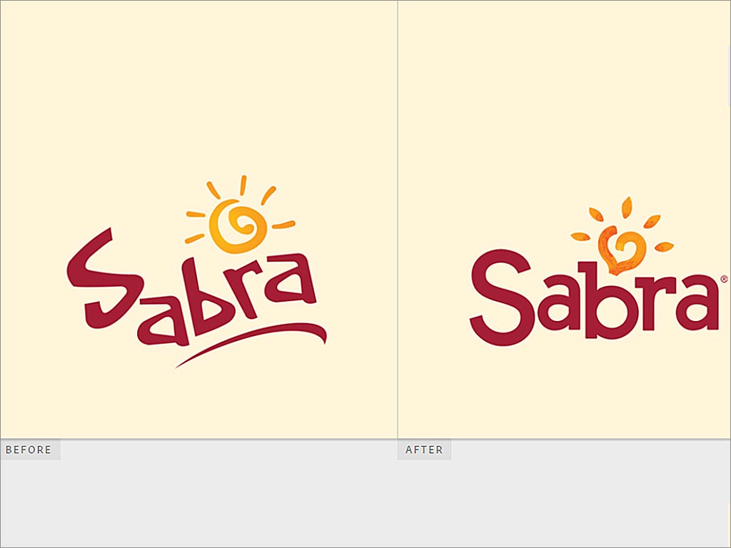 Sabra調(diào)味品logo設計新舊對比
