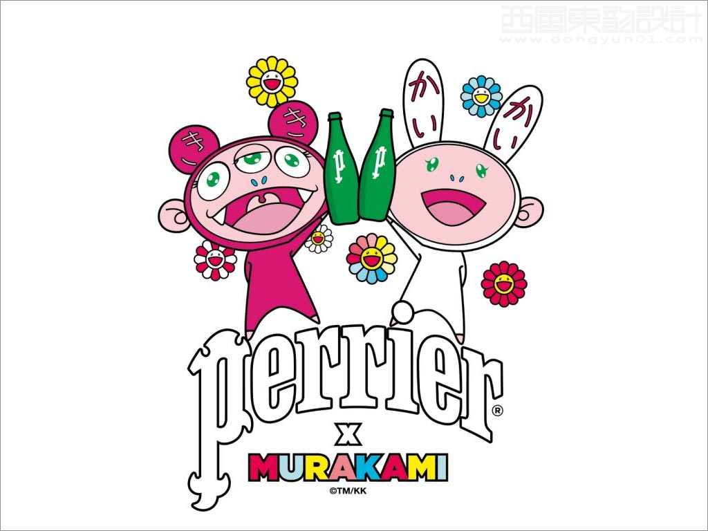 法國Perrier與日本藝術(shù)家村上隆合作蘇打水吉祥物卡通形象設計