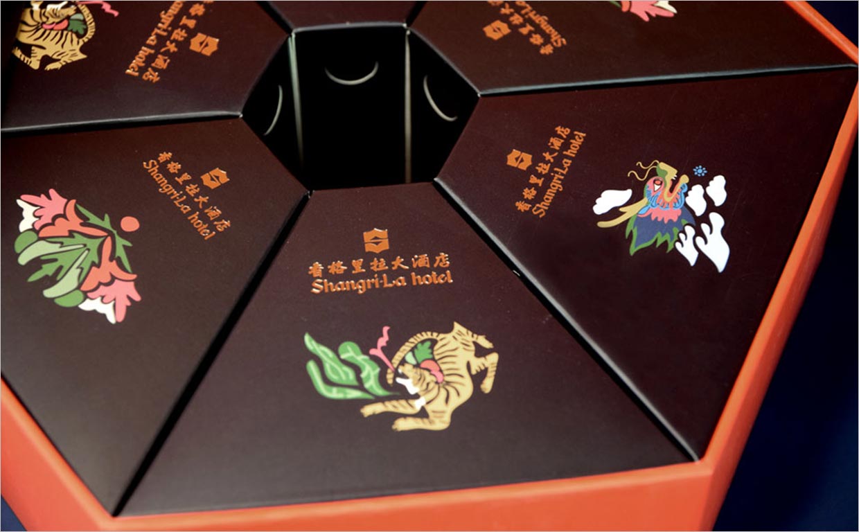中國(guó)香格里拉酒店粽子禮盒包裝設(shè)計(jì)之局部特寫(xiě)