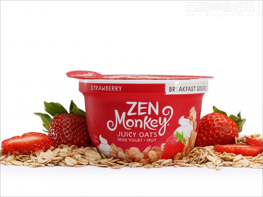 美國zen monkey草莓麥片早餐速食粥包裝設(shè)計(jì)