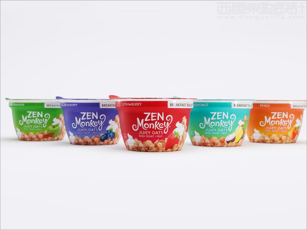 美國zen monkey早餐速食粥包裝設(shè)計(jì)之正面展示