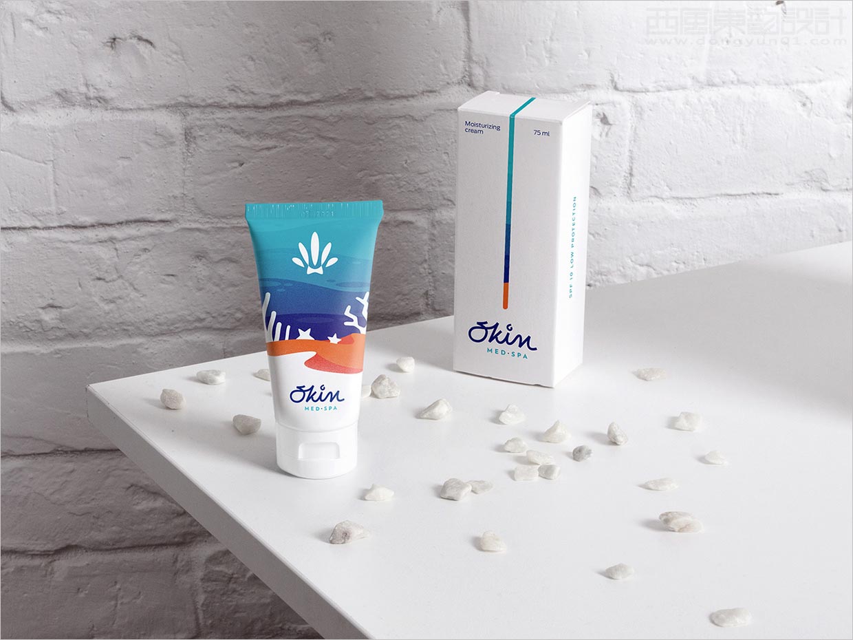 美國Skin Med Spa肌膚修復藥妝產(chǎn)品軟管與紙盒包裝設計