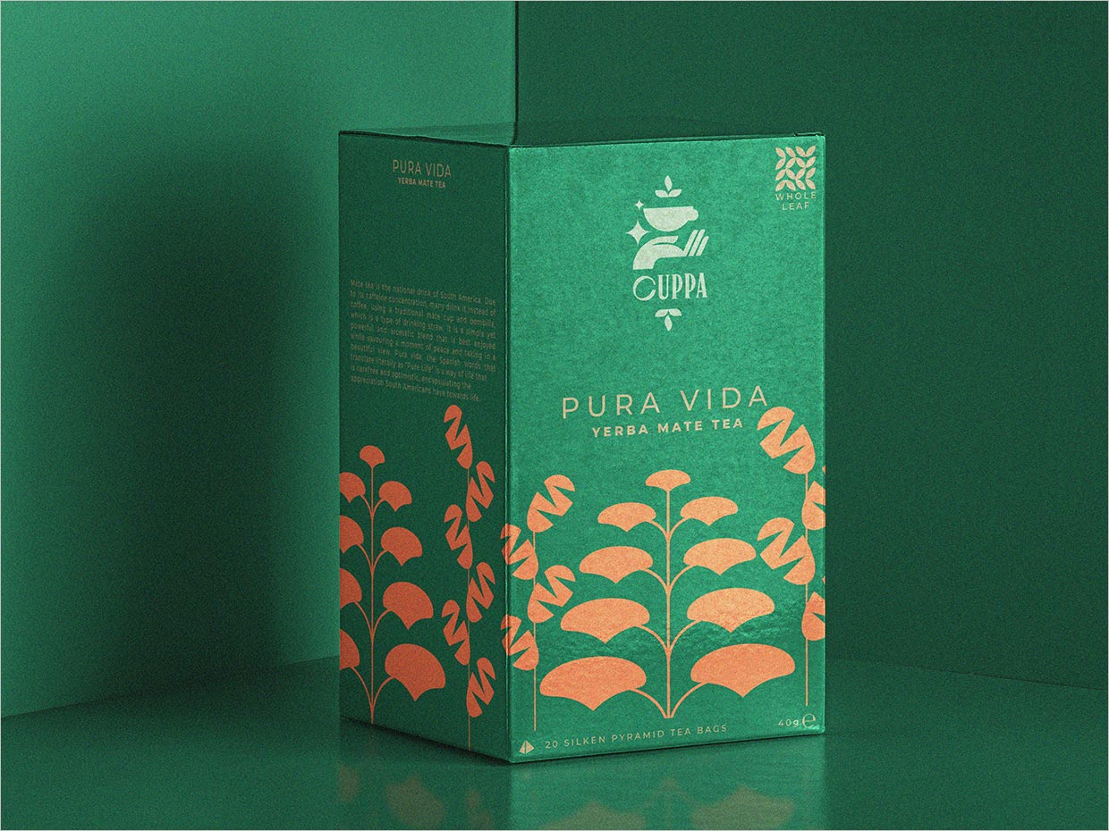 南美Cuppa茶葉包裝盒設(shè)計