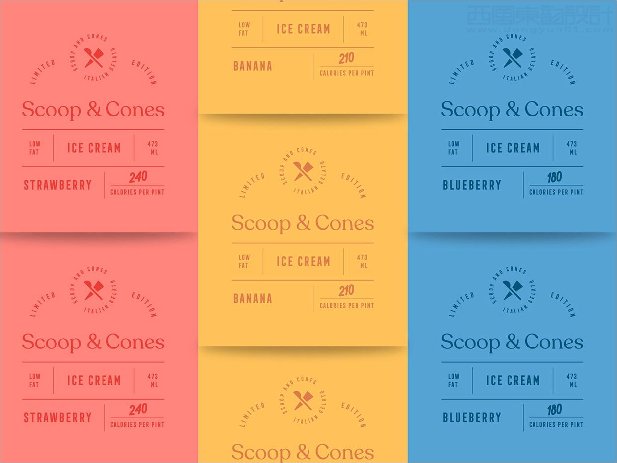 Scoop＆Cones冰淇淋標(biāo)簽包裝設(shè)計