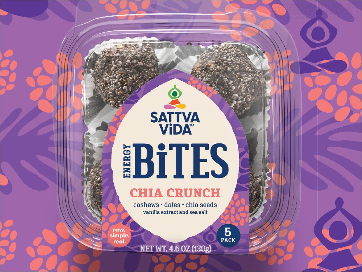 美國Sattva Vida素食小吃包裝設(shè)計(jì)之實(shí)物照片