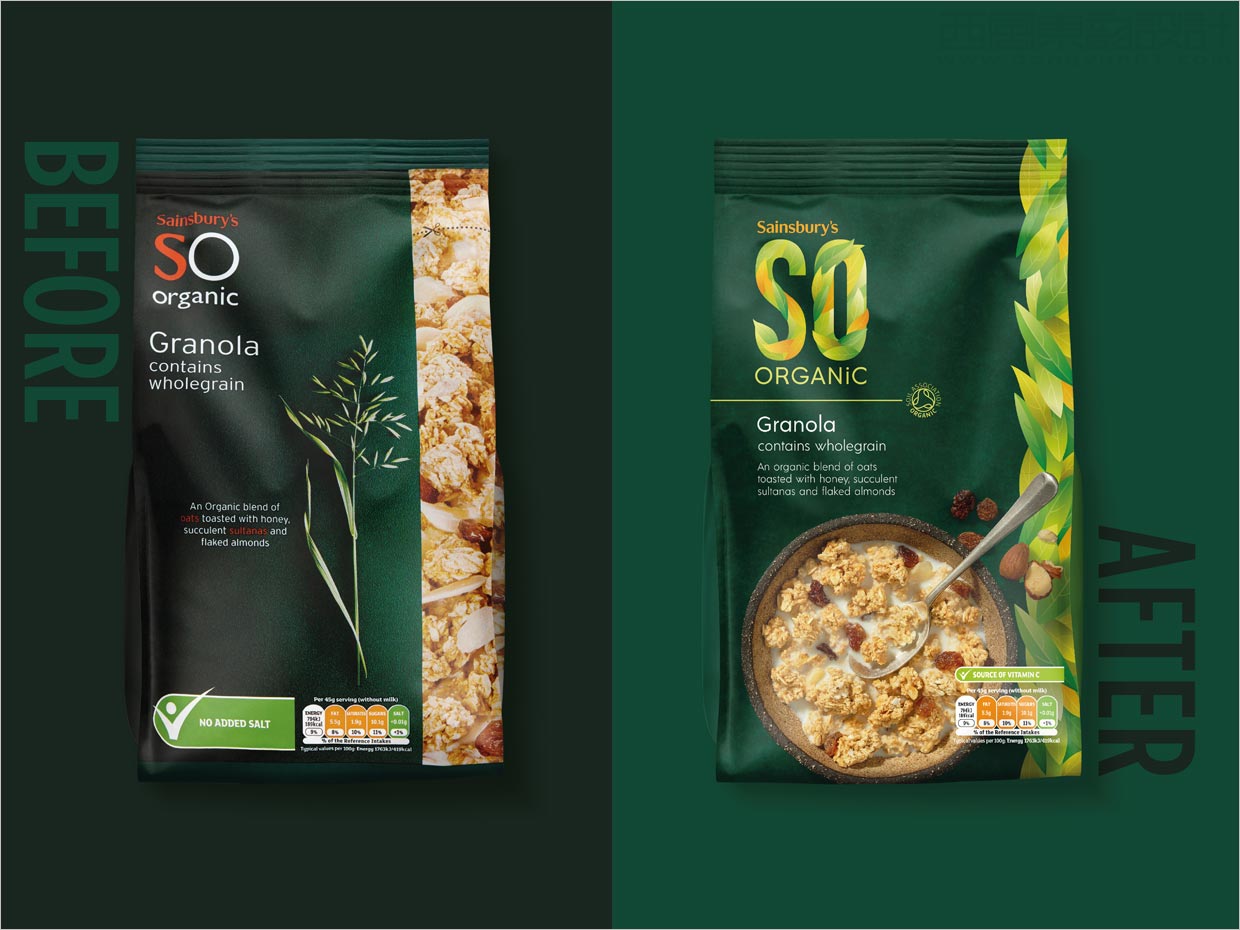 So Organic新舊食品包裝設(shè)計(jì)對比