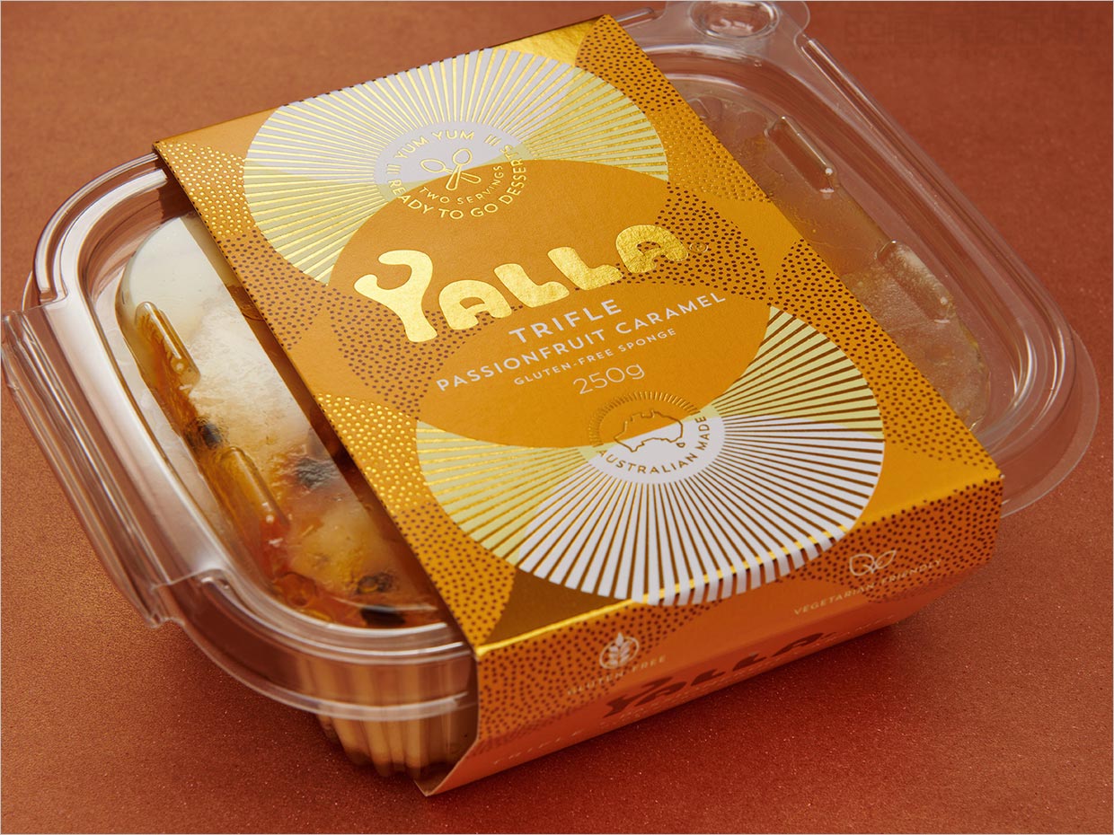 澳大利亞Yalla奶油提拉米蘇味甜品糕點食品標簽包裝設(shè)計