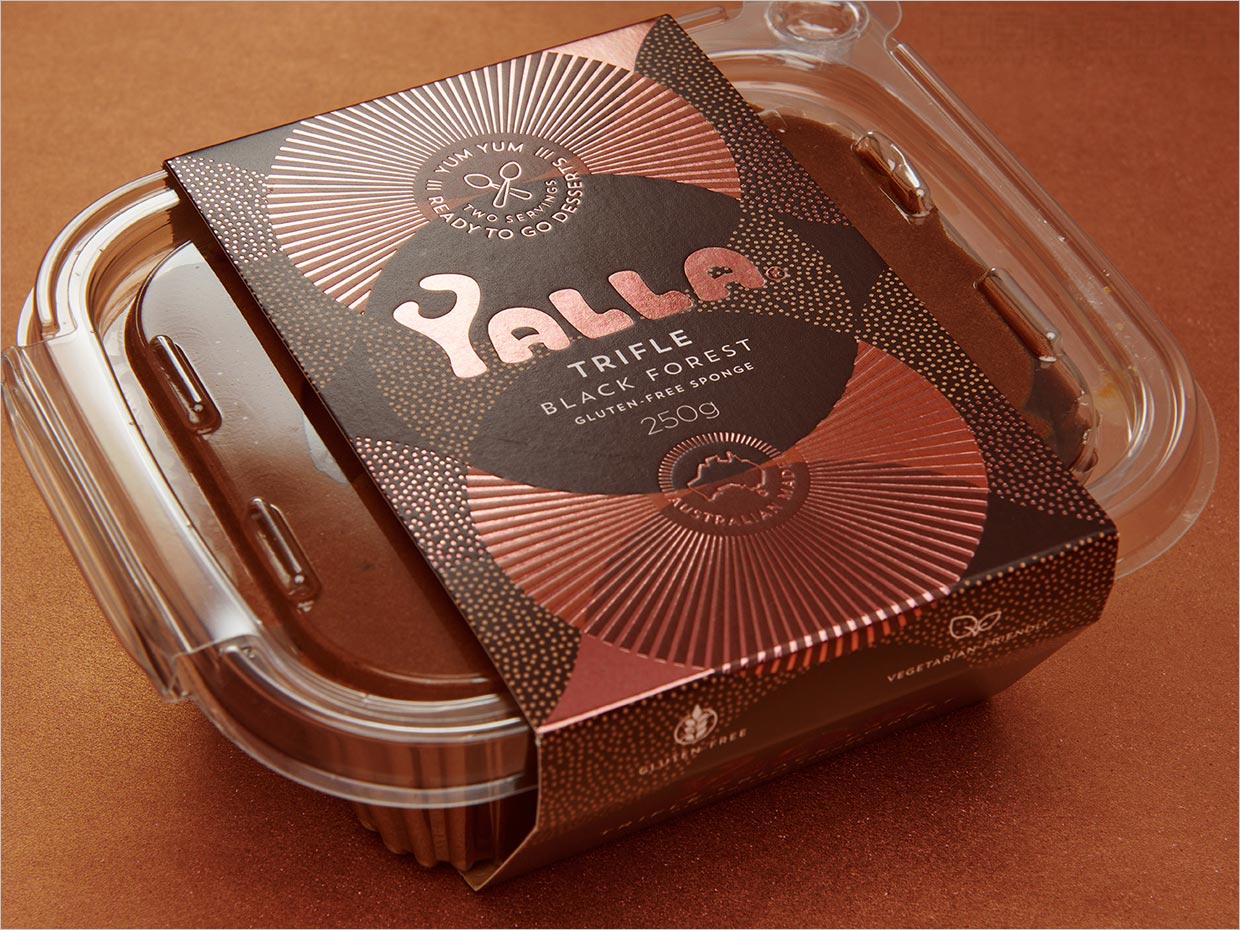 澳大利亞Yalla百香果焦糖甜品糕點食品標簽包裝設(shè)計
