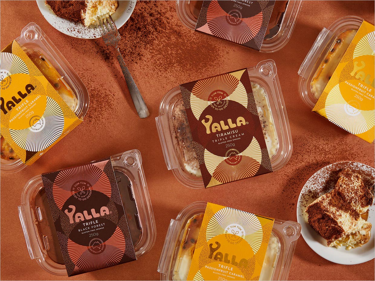 澳大利亞Yalla甜品糕點食品標簽包裝設(shè)計