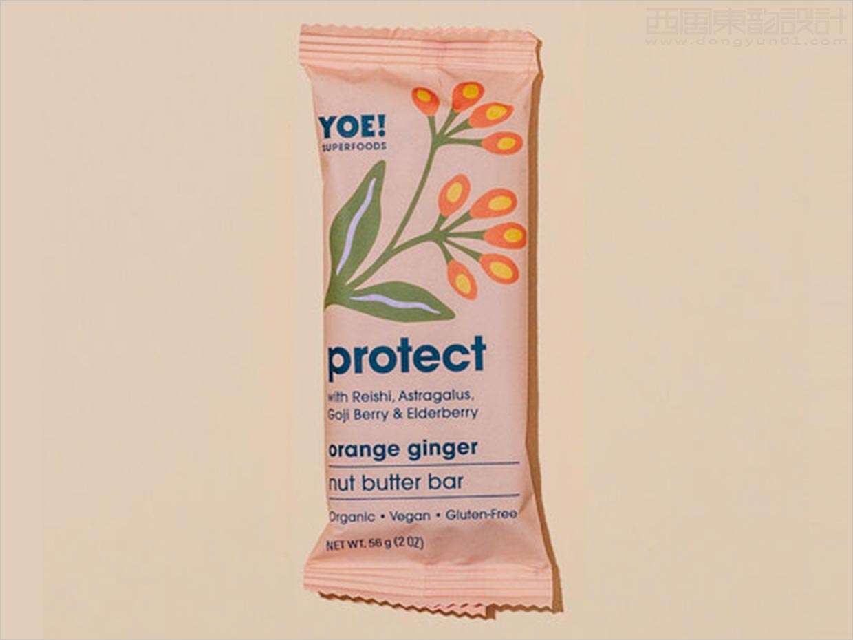 美國Yoe堅果代餐能量棒運動營養(yǎng)食品包裝設計