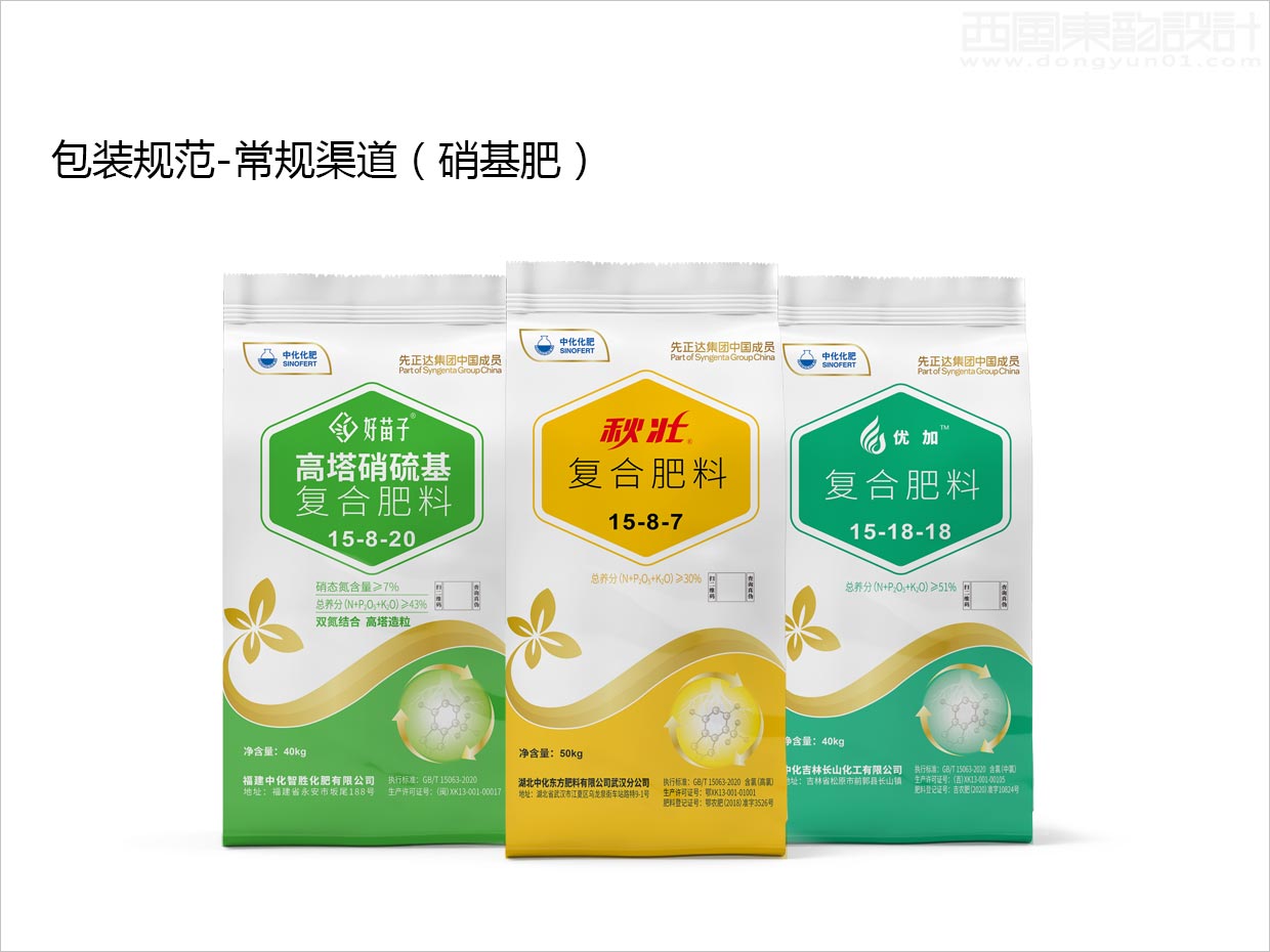 先正達(dá)集團(tuán)中國中化化肥復(fù)合肥料農(nóng)資包裝設(shè)計升級項(xiàng)目之常規(guī)渠道硝基肥效果圖展示