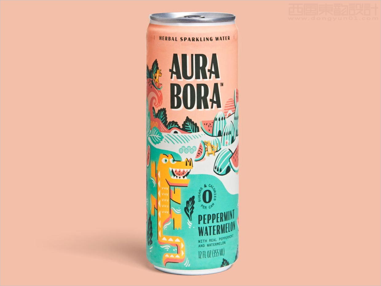 Aura Bora植物起泡水功能飲料包裝設(shè)計