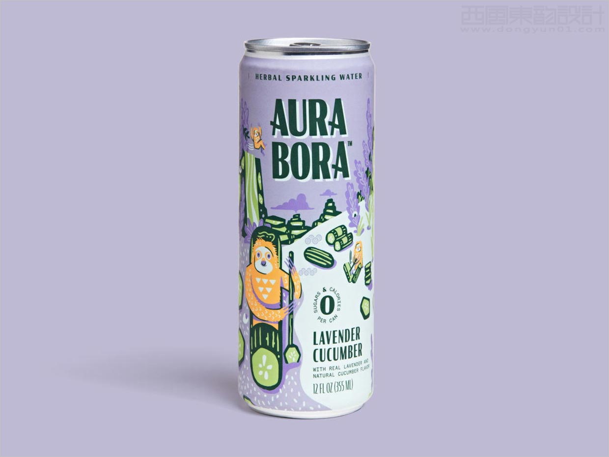 Aura Bora植物起泡水功能飲料包裝設(shè)計