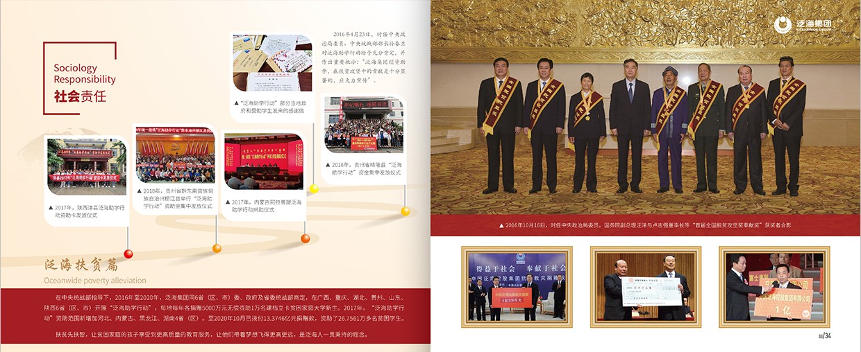 中國泛?？毓杉瘓F(tuán)35周年畫冊設(shè)計(jì)之社會責(zé)任頁面設(shè)計(jì)