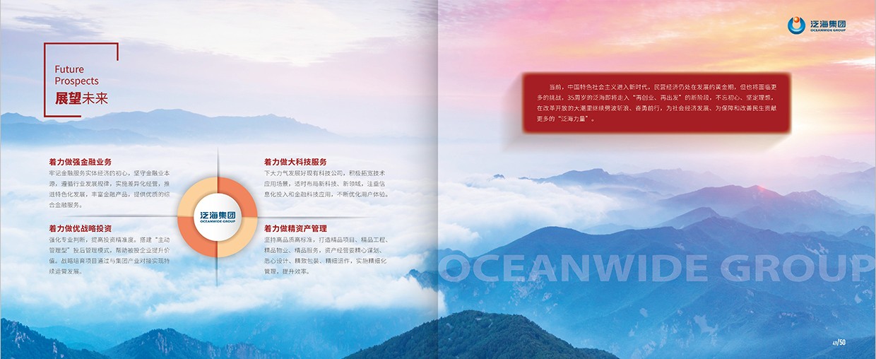 中國泛?？毓杉瘓F(tuán)35周年畫冊設(shè)計(jì)之展望未來內(nèi)頁設(shè)計(jì)